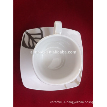 Ceramic porcelain tea set, tea cup and saucer